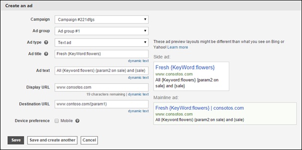 Bing Dynamic Search Ads